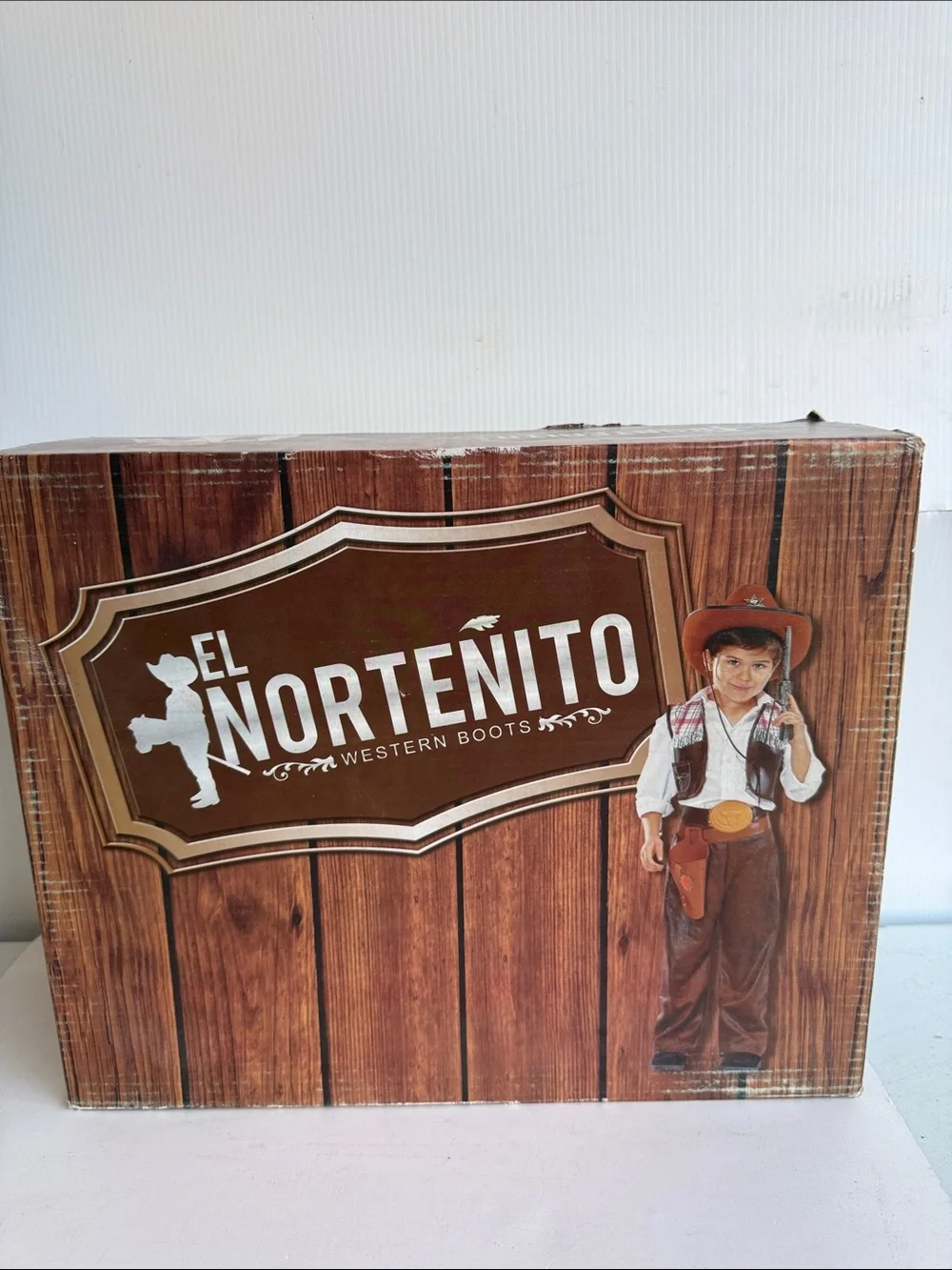 NEW EL NORTEÑO FAMILY COWBOY BOOTS NORTEÑITO SIZE 12.5 GIRLS BOYS BROWN PURPLE